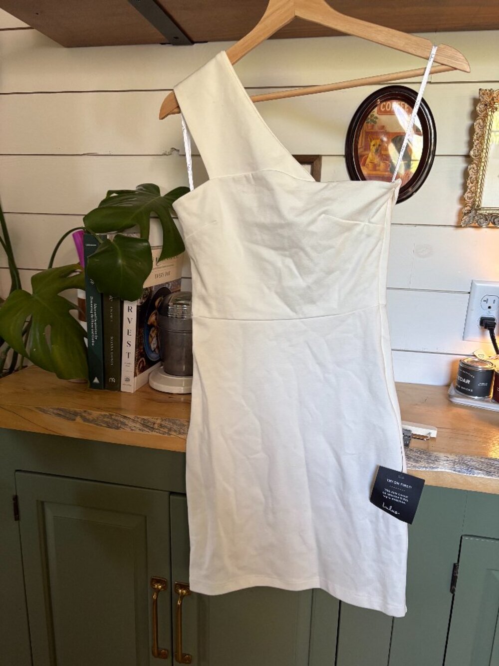 Lulus One Shoulder White Mini Dress – NWT – Size XS